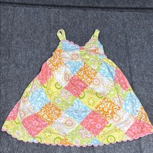Janie and Jack Pink Orange Sleeveless Sundress